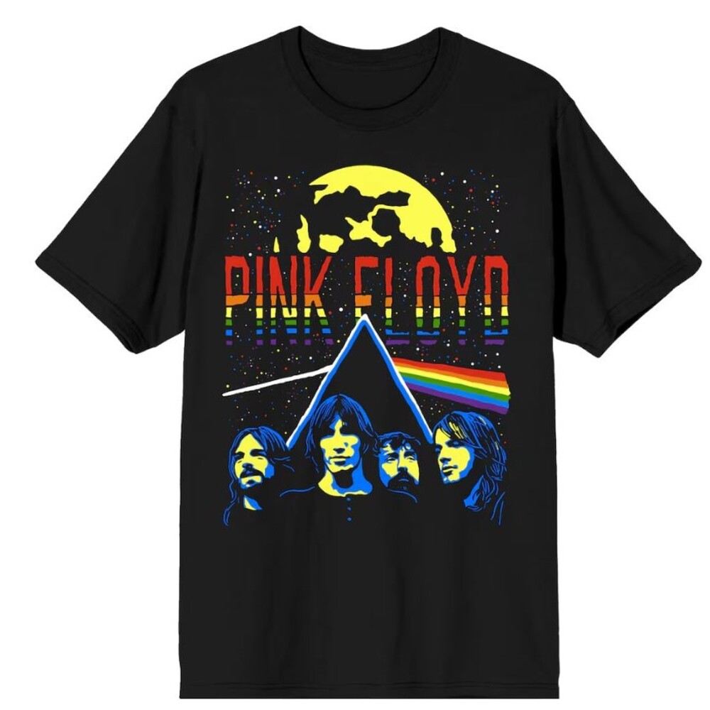 Pink Floyd DSOTM Rainbow Faces Men's T Shirt Medium